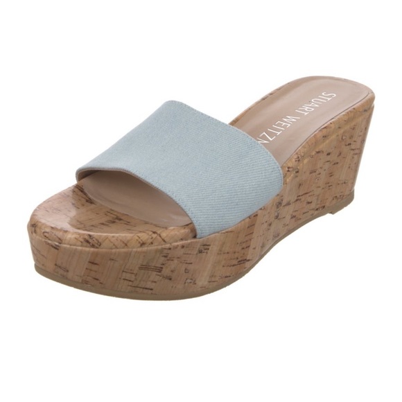 Denim Stuart Weitzman wedges - Picture 3 of 5
